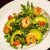 Салат с тигровыми креветками, авокадо и рукколой
